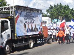 Celebran “Marcha-Concentración Por La Biblia”, con director Oficina Enlace del Presidente y la Comunidad Cristiana en RD.