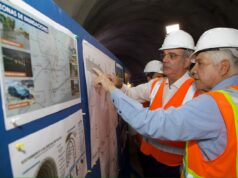 Presidente Abinader supervisa túnel pluvial de la avenida Luperón que se construye con fondos de Aerodom, para evitar inundaciones en la zona